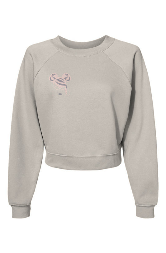 Womens Raglan Pullover Fleece Sweatshirt